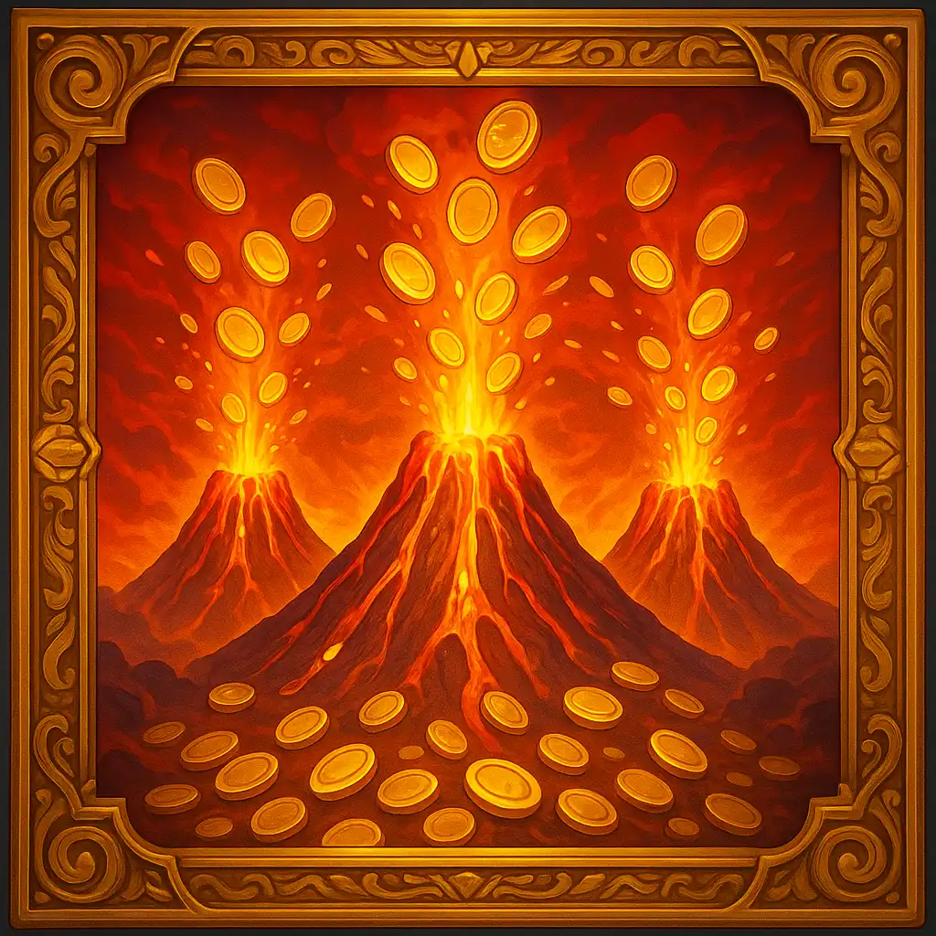 3 Coin Volcanoes slot game artwork